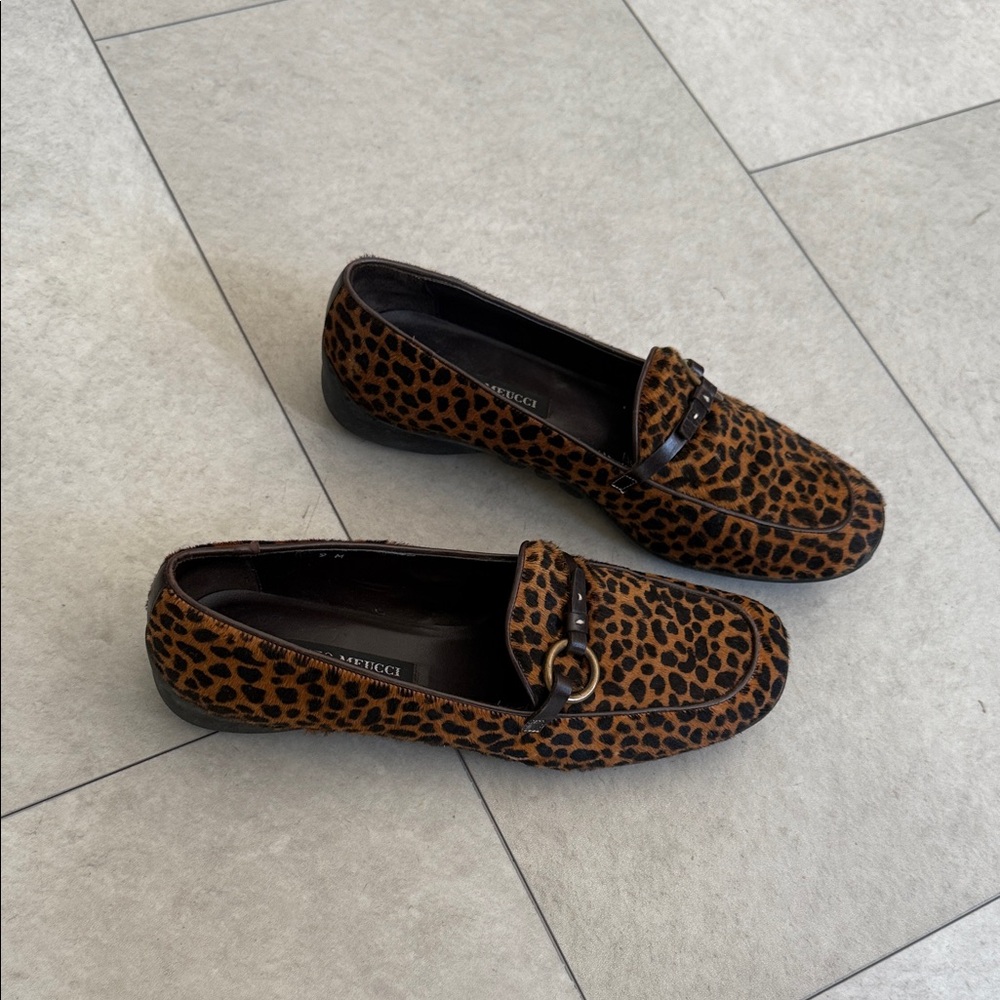 Sesto Meucci Brown Leopard Flats